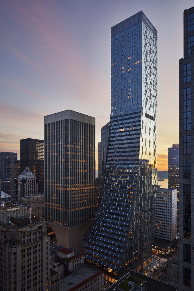 Rainier Square tower exterior at street level, Seattle