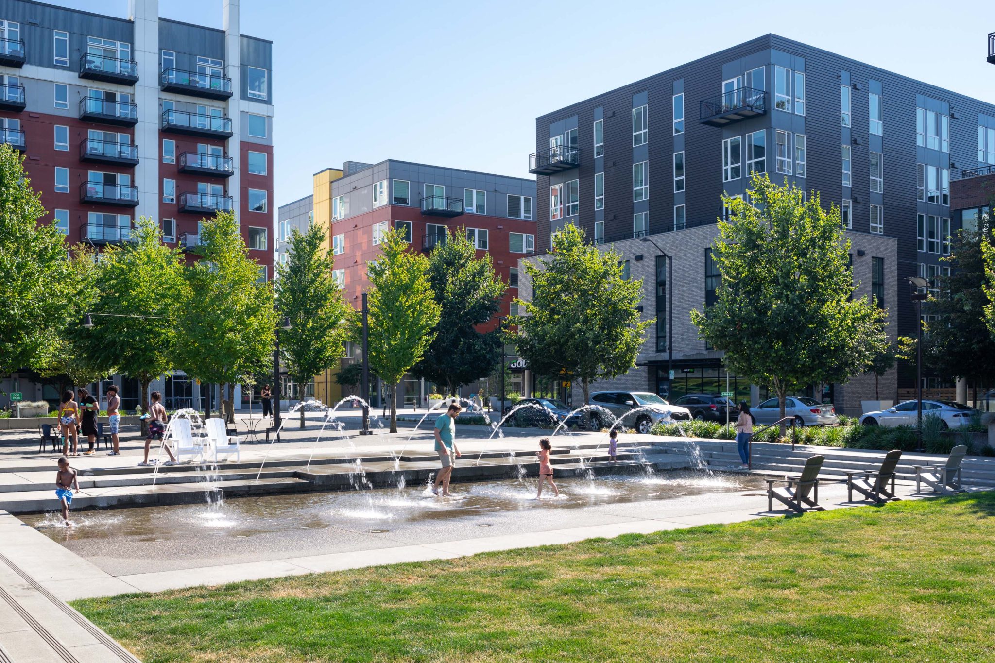 Fountain at The Spring District, Bellevue